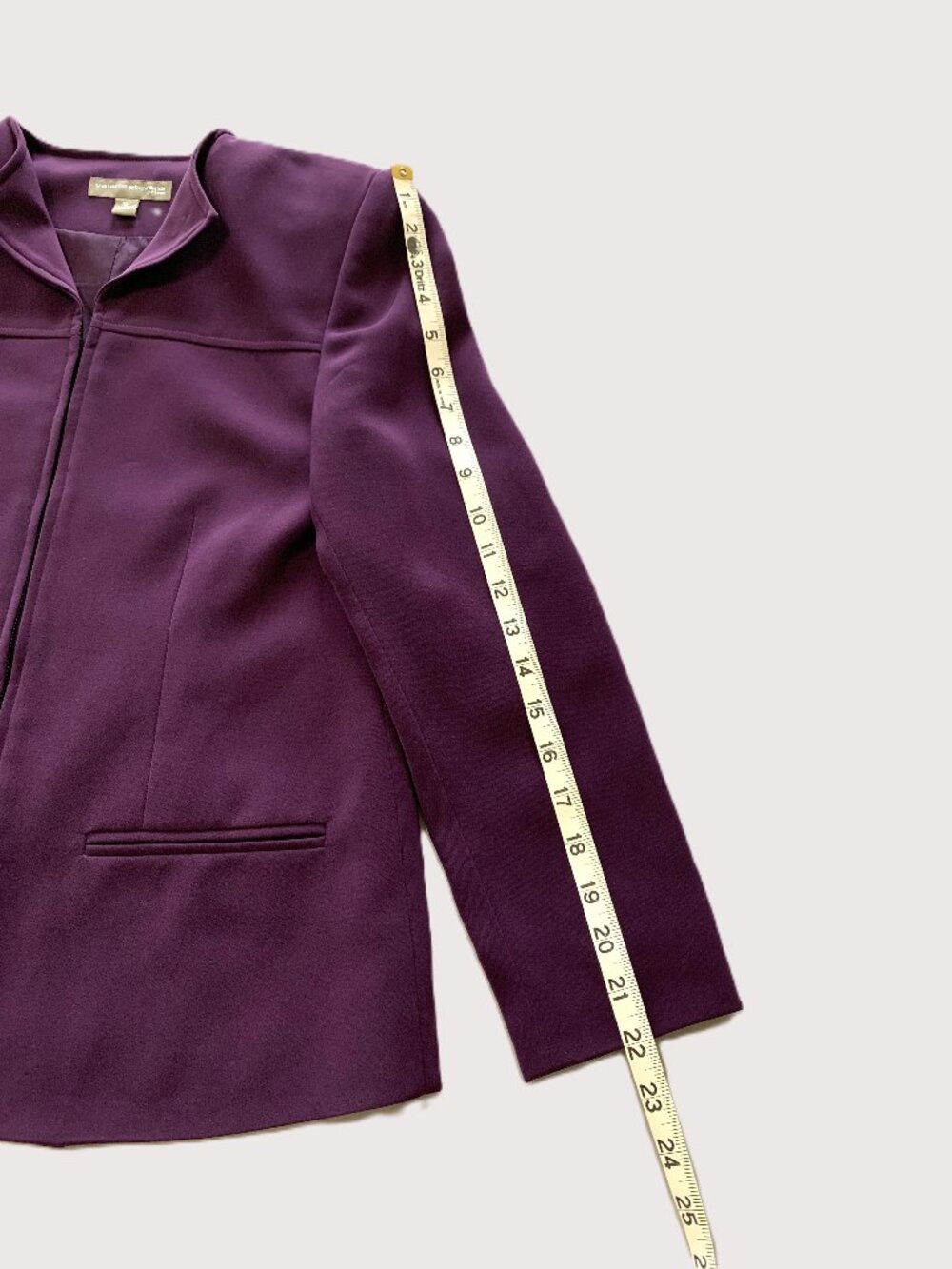 Valerie Stevens Petite Purple Women Blazer/Jacket Long Sleeves Size 2P - Picture 6 of 12